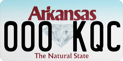 AR license plate 000KQC