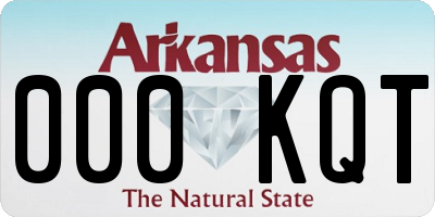 AR license plate 000KQT