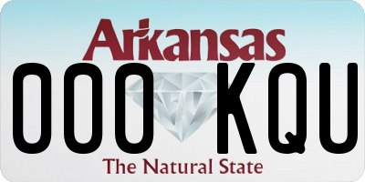 AR license plate 000KQU