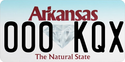 AR license plate 000KQX