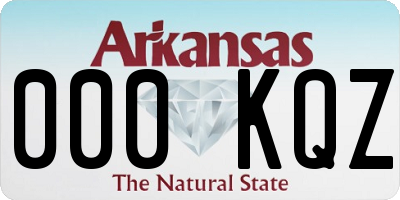 AR license plate 000KQZ