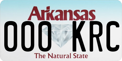 AR license plate 000KRC