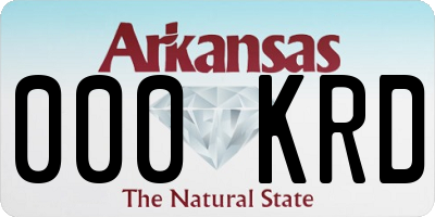 AR license plate 000KRD