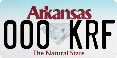 AR license plate 000KRF