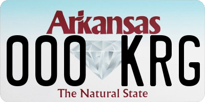 AR license plate 000KRG