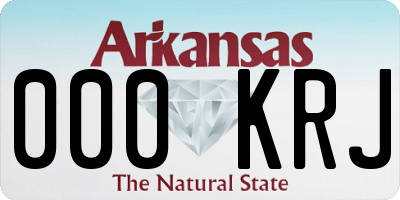 AR license plate 000KRJ