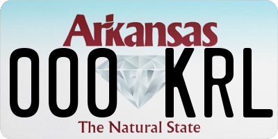 AR license plate 000KRL