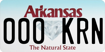 AR license plate 000KRN