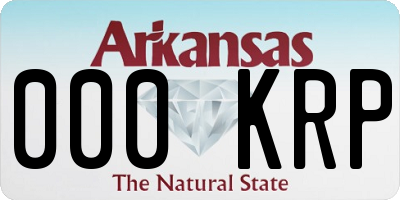 AR license plate 000KRP