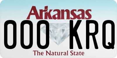 AR license plate 000KRQ