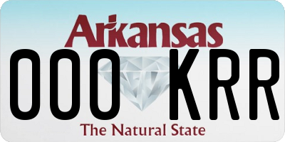 AR license plate 000KRR