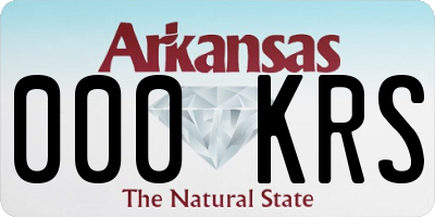 AR license plate 000KRS