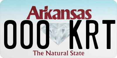 AR license plate 000KRT