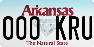 AR license plate 000KRU