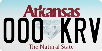 AR license plate 000KRV