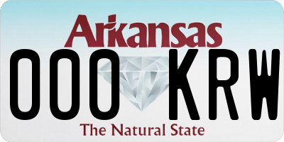 AR license plate 000KRW