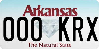 AR license plate 000KRX