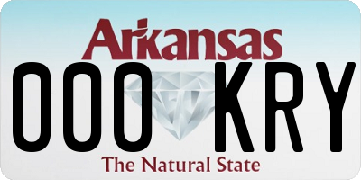 AR license plate 000KRY