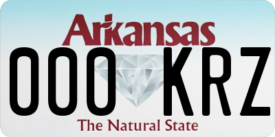 AR license plate 000KRZ