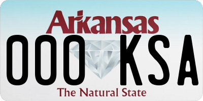 AR license plate 000KSA