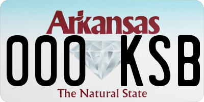 AR license plate 000KSB