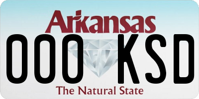 AR license plate 000KSD