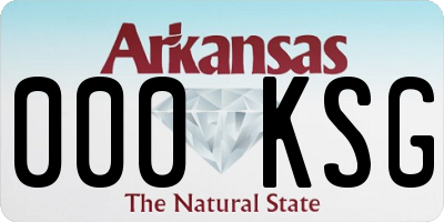 AR license plate 000KSG