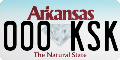 AR license plate 000KSK