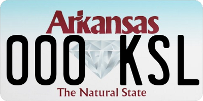 AR license plate 000KSL