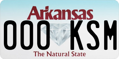 AR license plate 000KSM