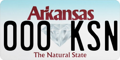 AR license plate 000KSN