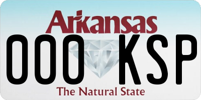 AR license plate 000KSP