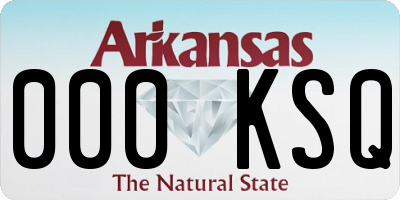 AR license plate 000KSQ