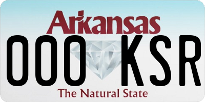 AR license plate 000KSR