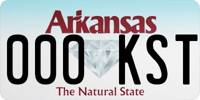 AR license plate 000KST