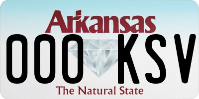 AR license plate 000KSV