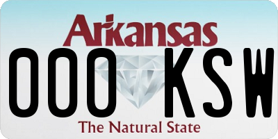 AR license plate 000KSW