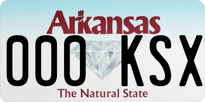AR license plate 000KSX