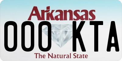 AR license plate 000KTA