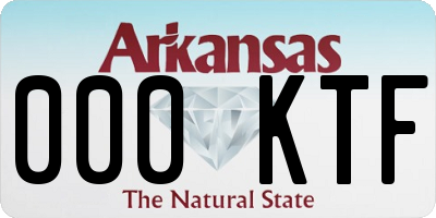 AR license plate 000KTF