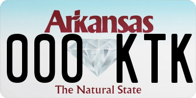 AR license plate 000KTK