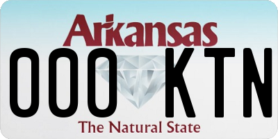 AR license plate 000KTN