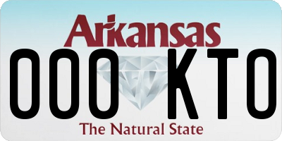 AR license plate 000KTO