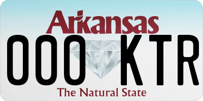 AR license plate 000KTR