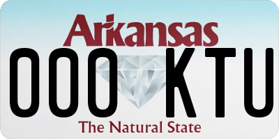 AR license plate 000KTU
