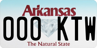 AR license plate 000KTW
