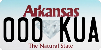 AR license plate 000KUA