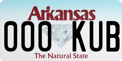 AR license plate 000KUB