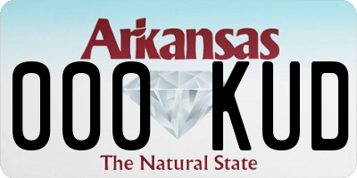 AR license plate 000KUD