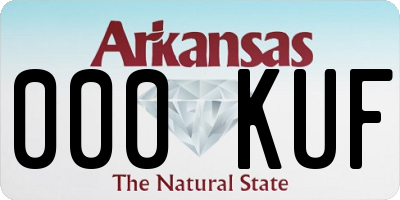 AR license plate 000KUF